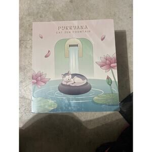 Purrvana cat zen fountain